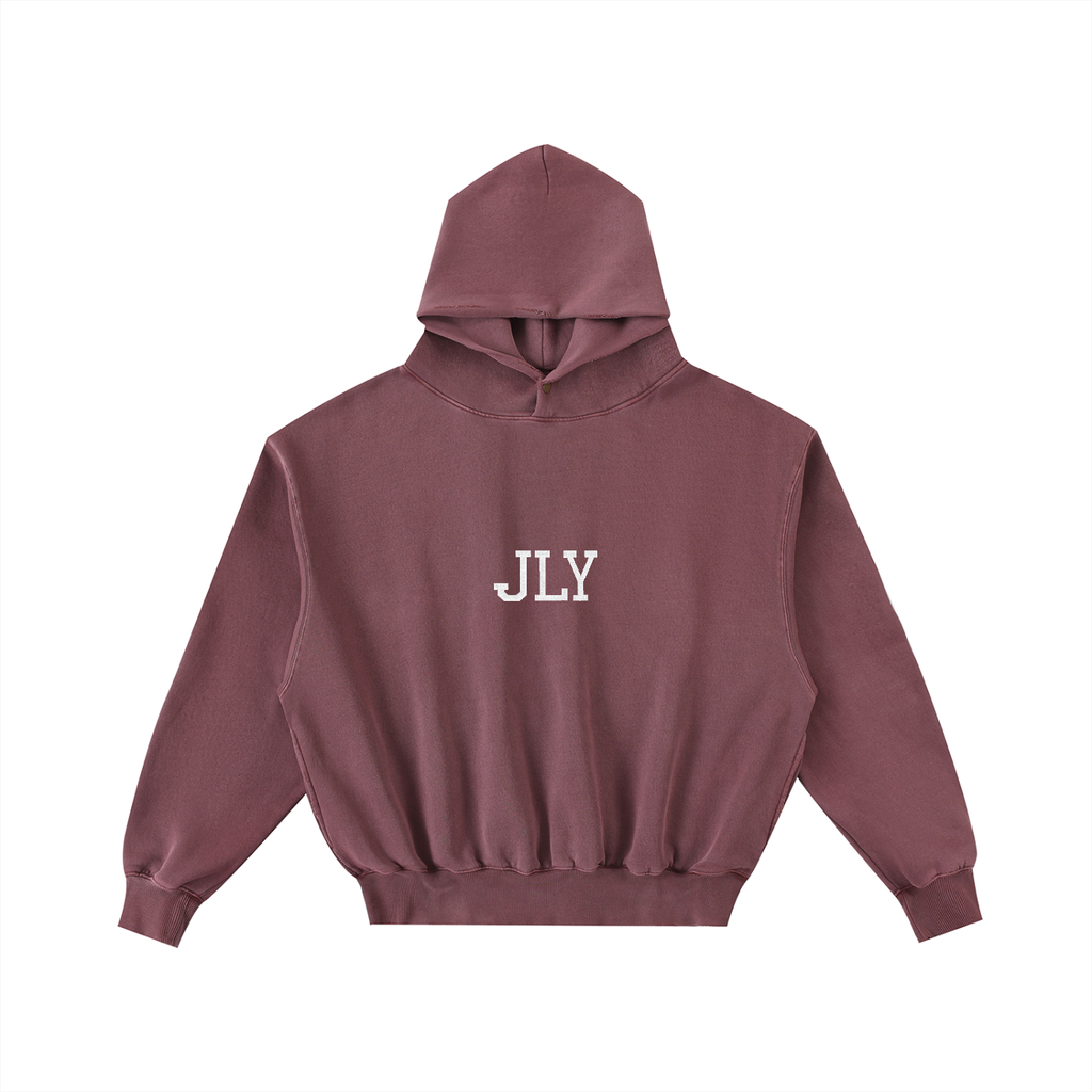 JLY EMBROIDERY | frayed hoodie