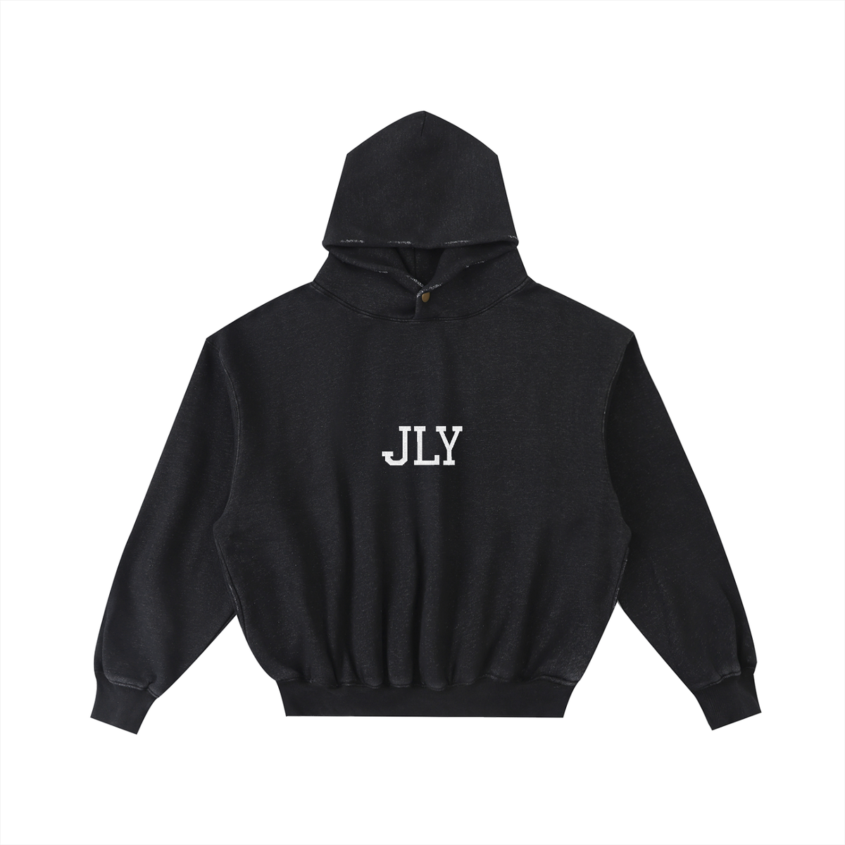 JLY EMBROIDERY | frayed hoodie