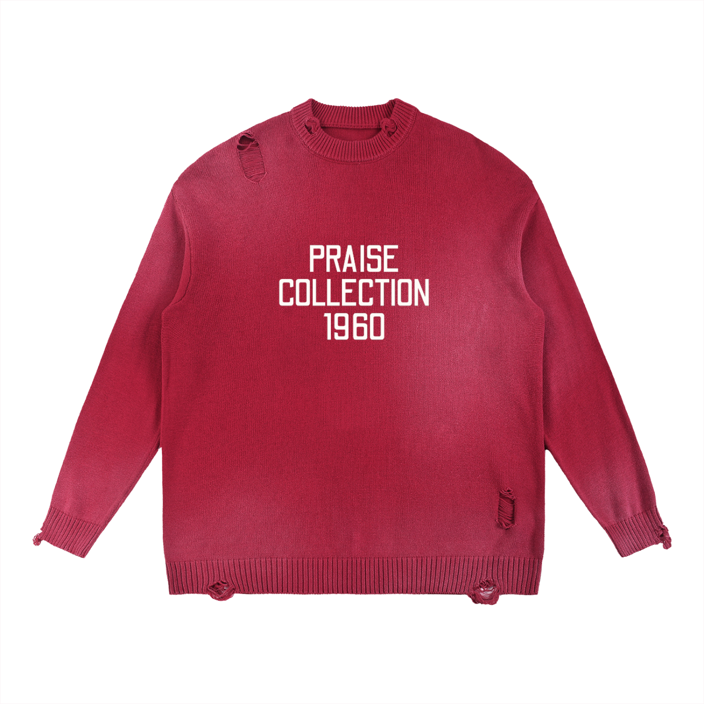 praise collection | sunfade ripped knit