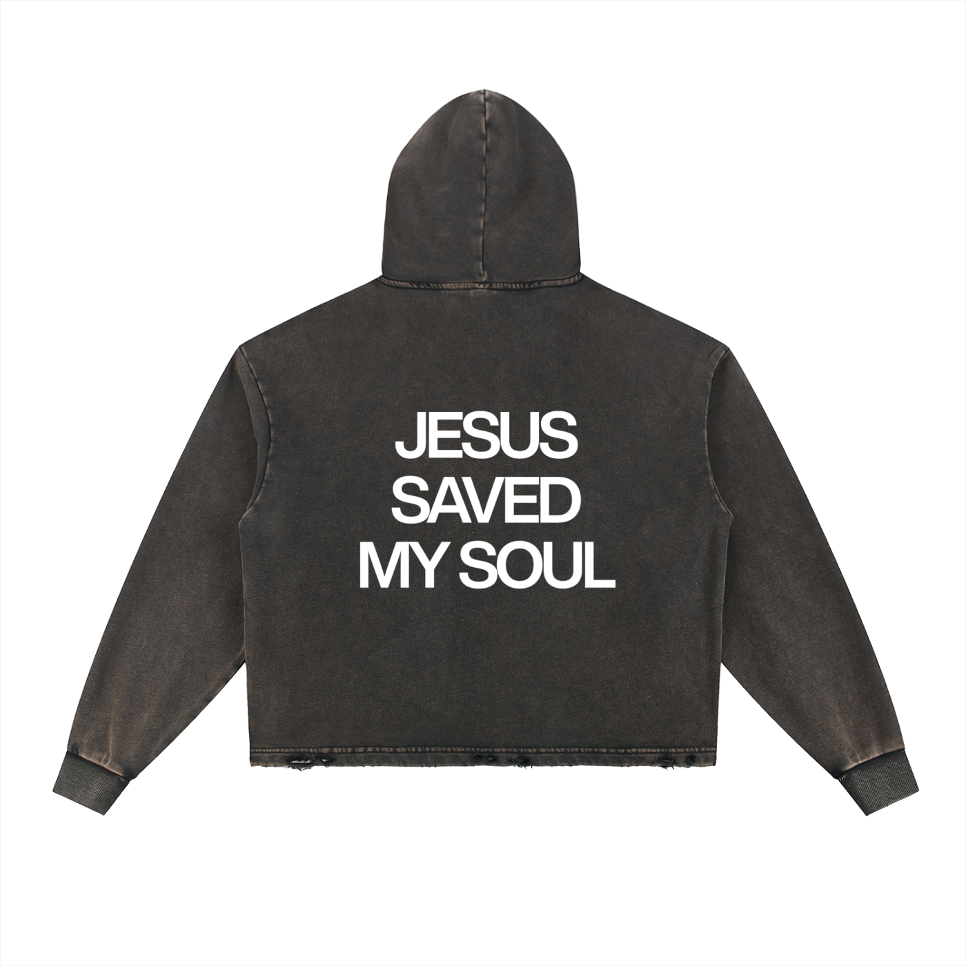 jesus saved my soul | washed frayed-hem