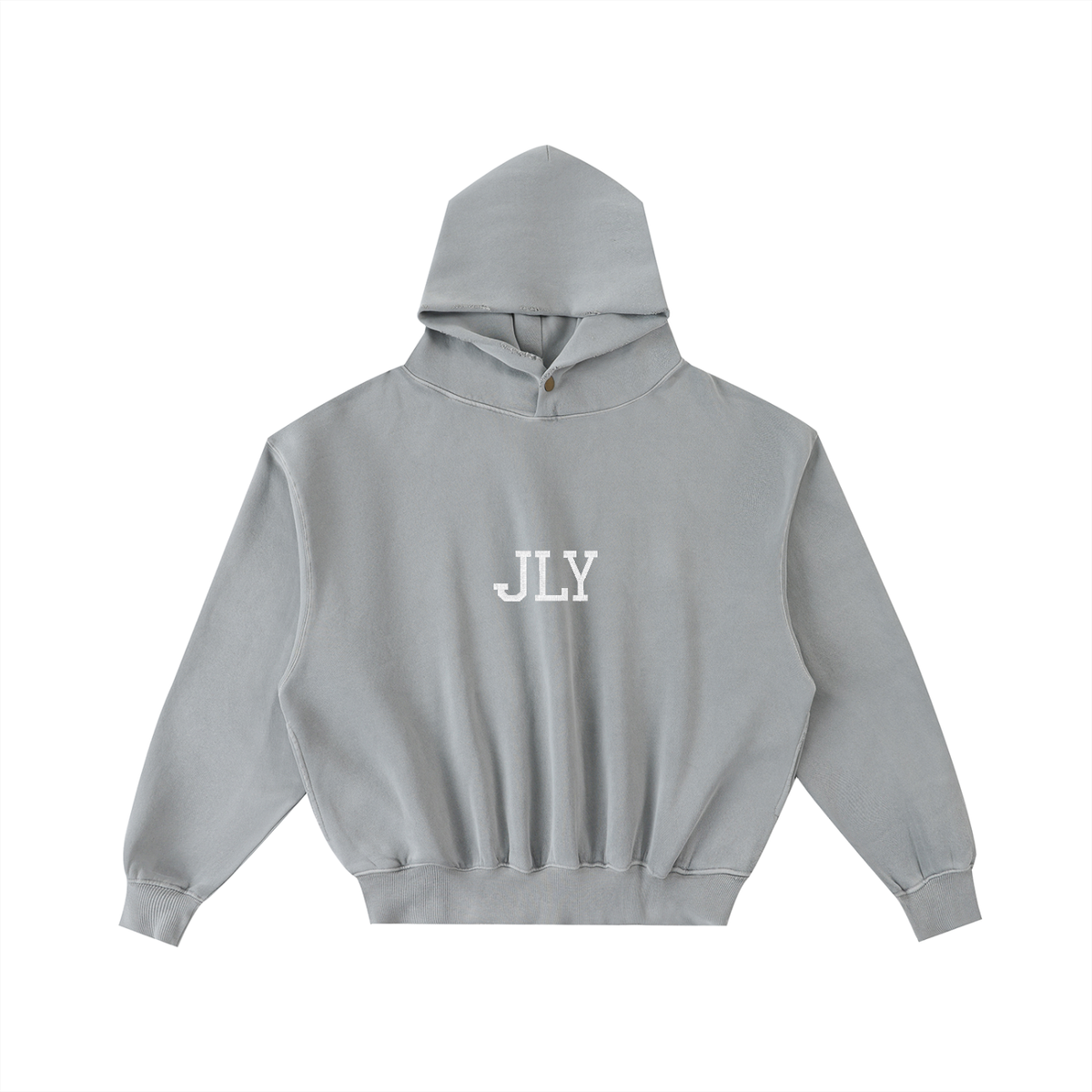 JLY EMBROIDERY | frayed hoodie
