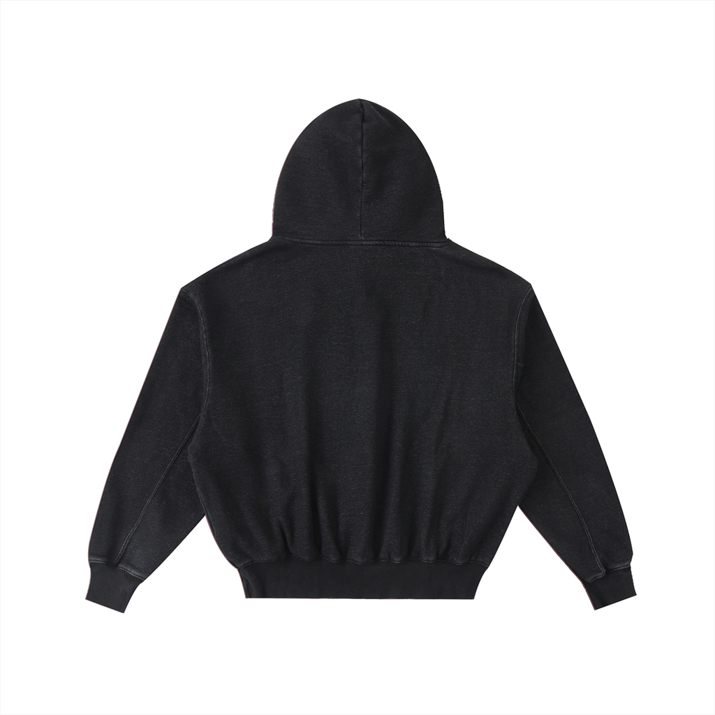 JLY EMBROIDERY | frayed hoodie
