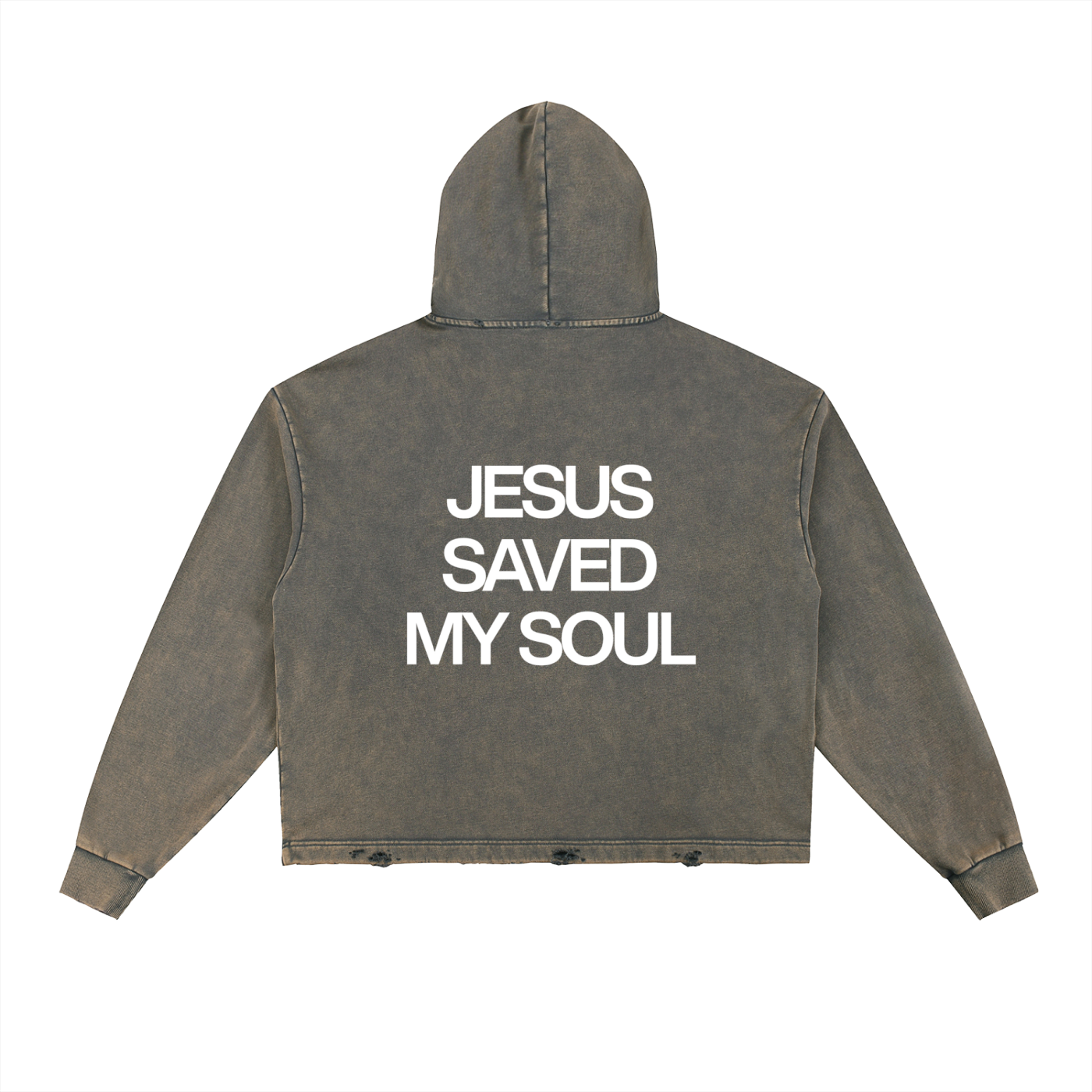 jesus saved my soul | washed frayed-hem