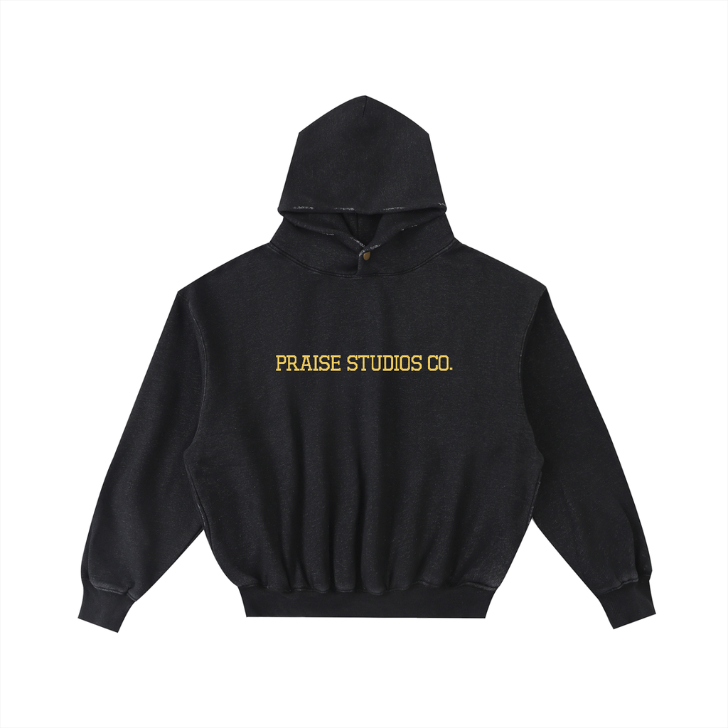 praise studios co. | frayed embroidered hoodie